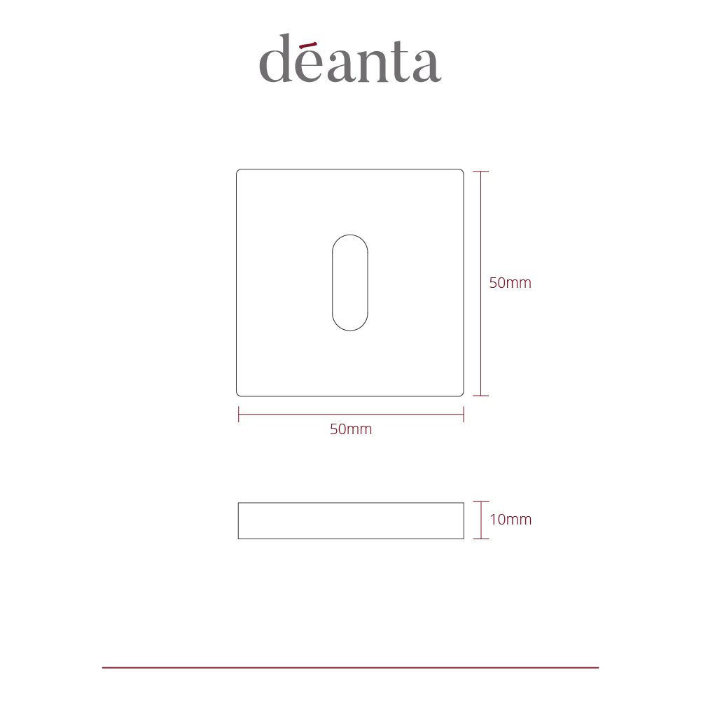 Square Escutcheon – Pair Satin Nickel