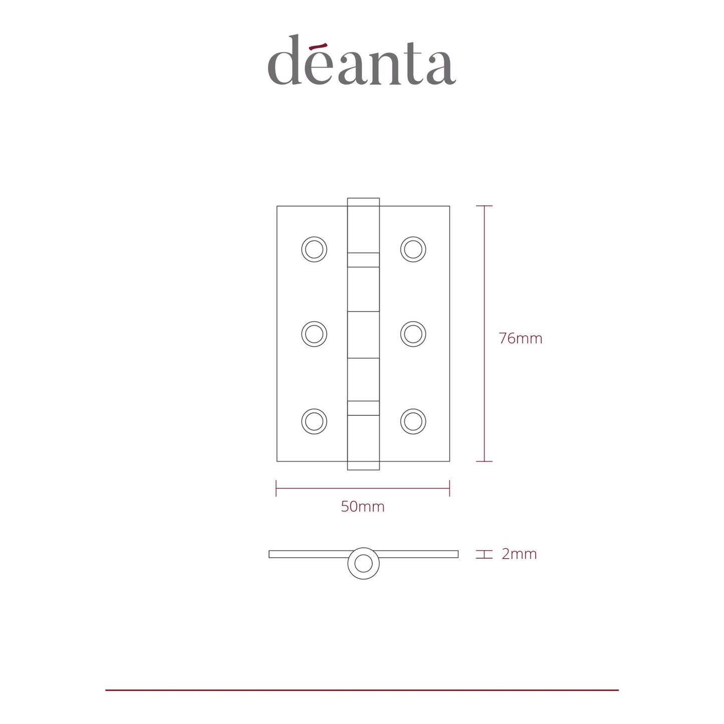 Steel Hinges BE EN 1935 – Pair