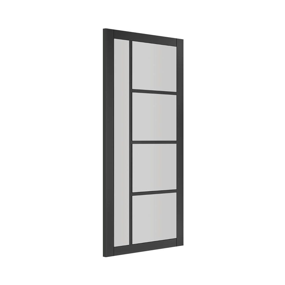 Brixton Prefinished Black Glazed Interior Door