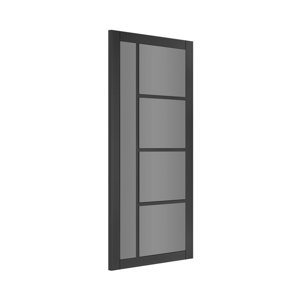 Brixton Prefinished Black Tinted Glazed Interior Door