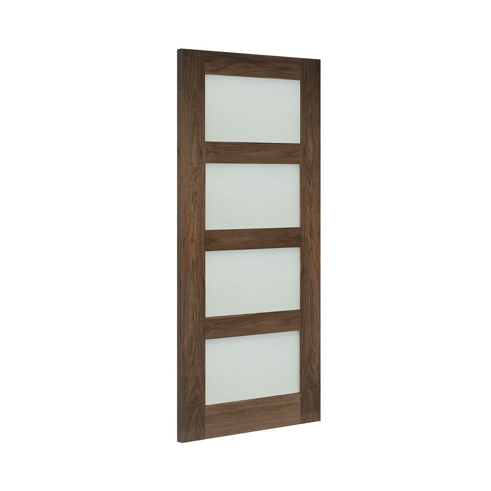 Coventry Prefinished Walnut Frosted Glazed Interior Door