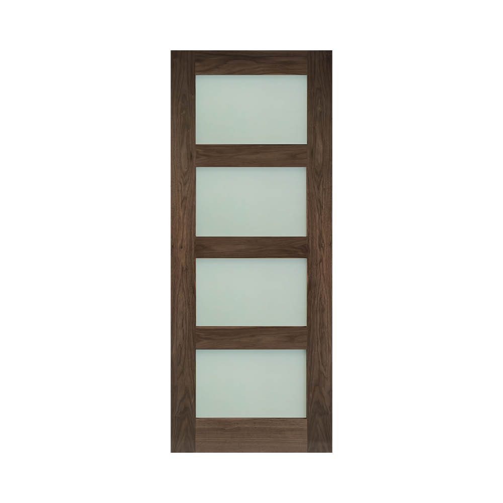 Coventry Prefinished Walnut Frosted Glazed Interior Door