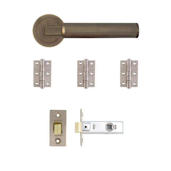 Delphi Latch Kit Matt Antique Brass