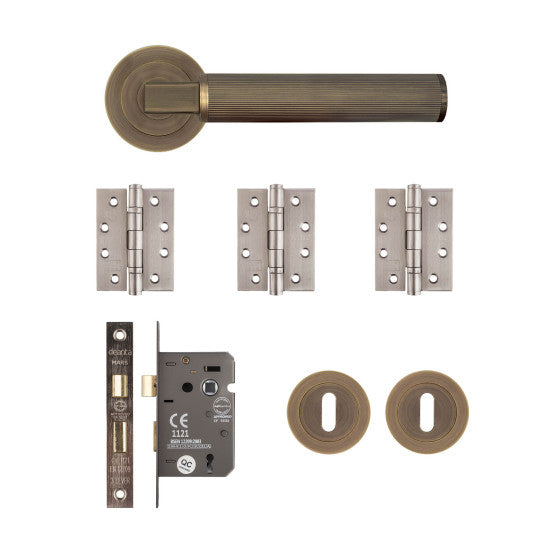 Delphi Mortice Kit Matt Antique Brass