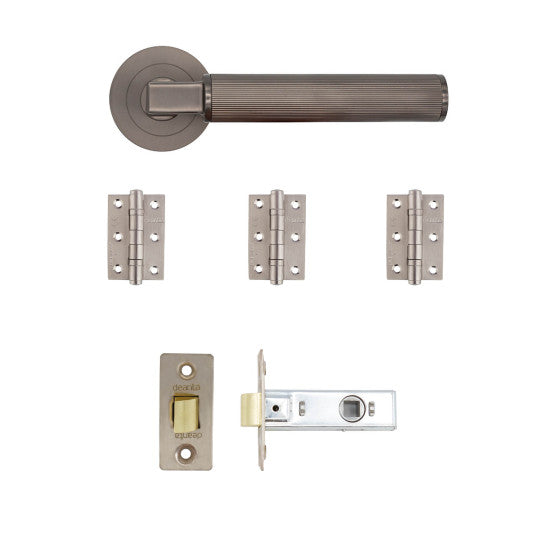 Delphi Latch Kit Matt Satin Black Nickel