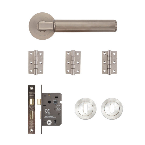Delphi Mortice Kit Satin Nickel