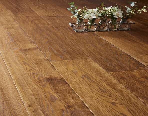 Handscraped/Distressed/Cognac Stained Flooring