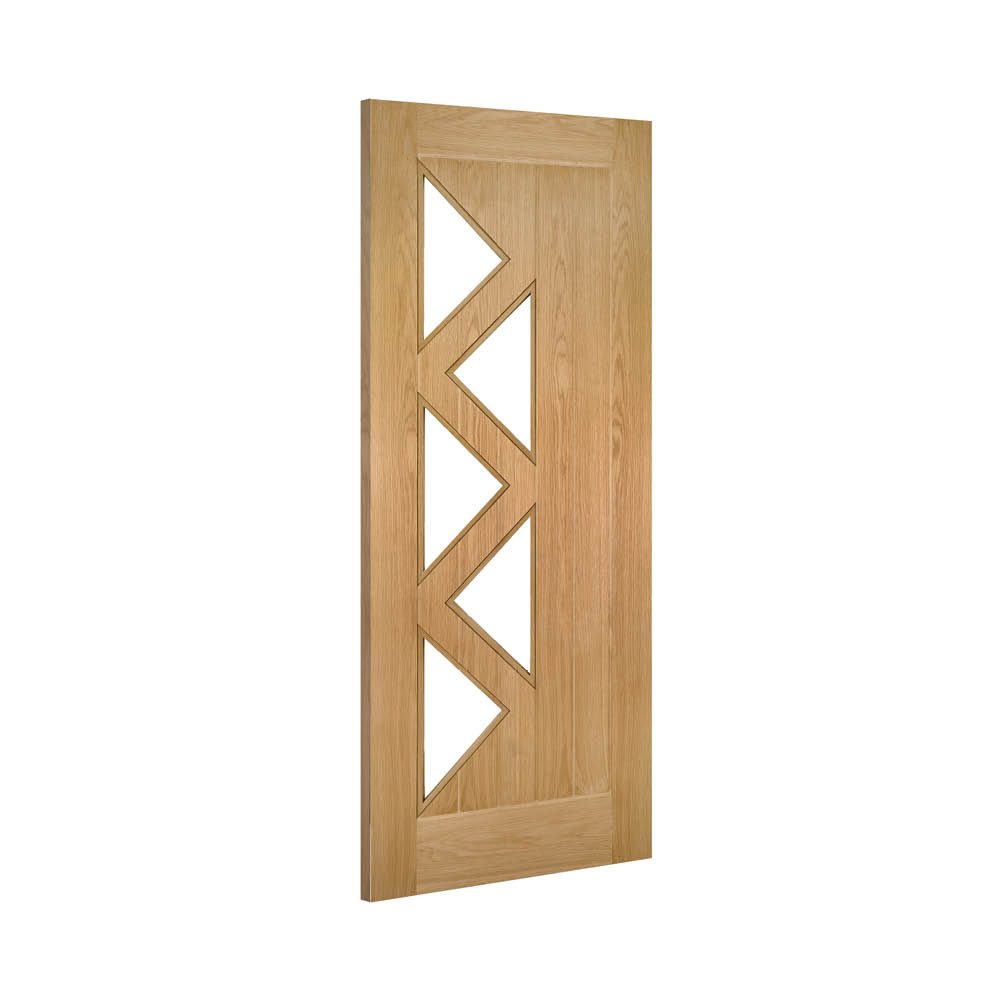 Ely Prefinished Oak 5L Glazed Interior Door