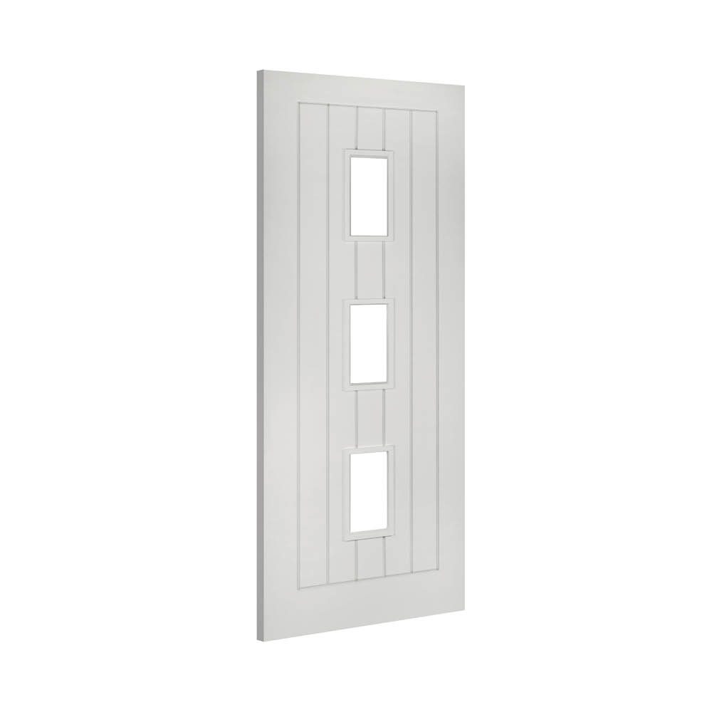 Ely White Primed 3L Glazed Fire Door