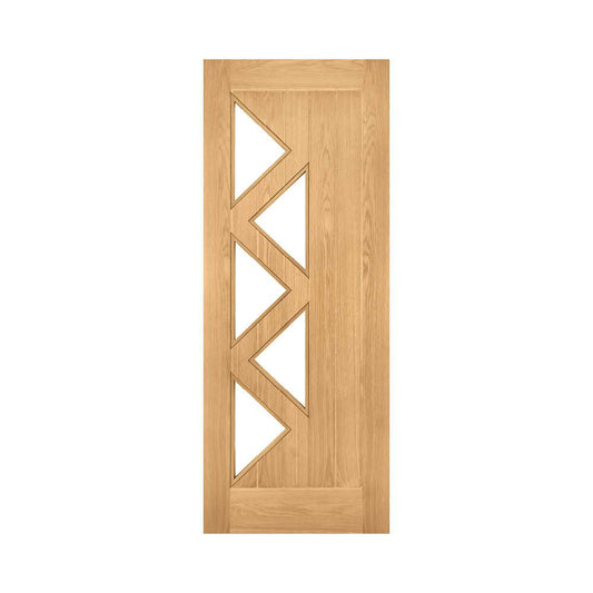 Ely Prefinished Oak 5L Glazed Interior Door