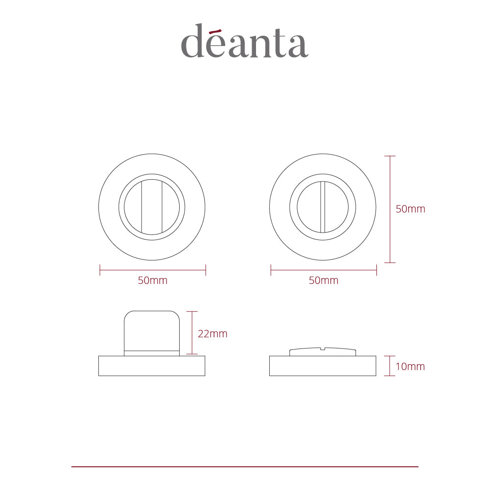 Thumb-Turn Lock – Round Polished Chrome