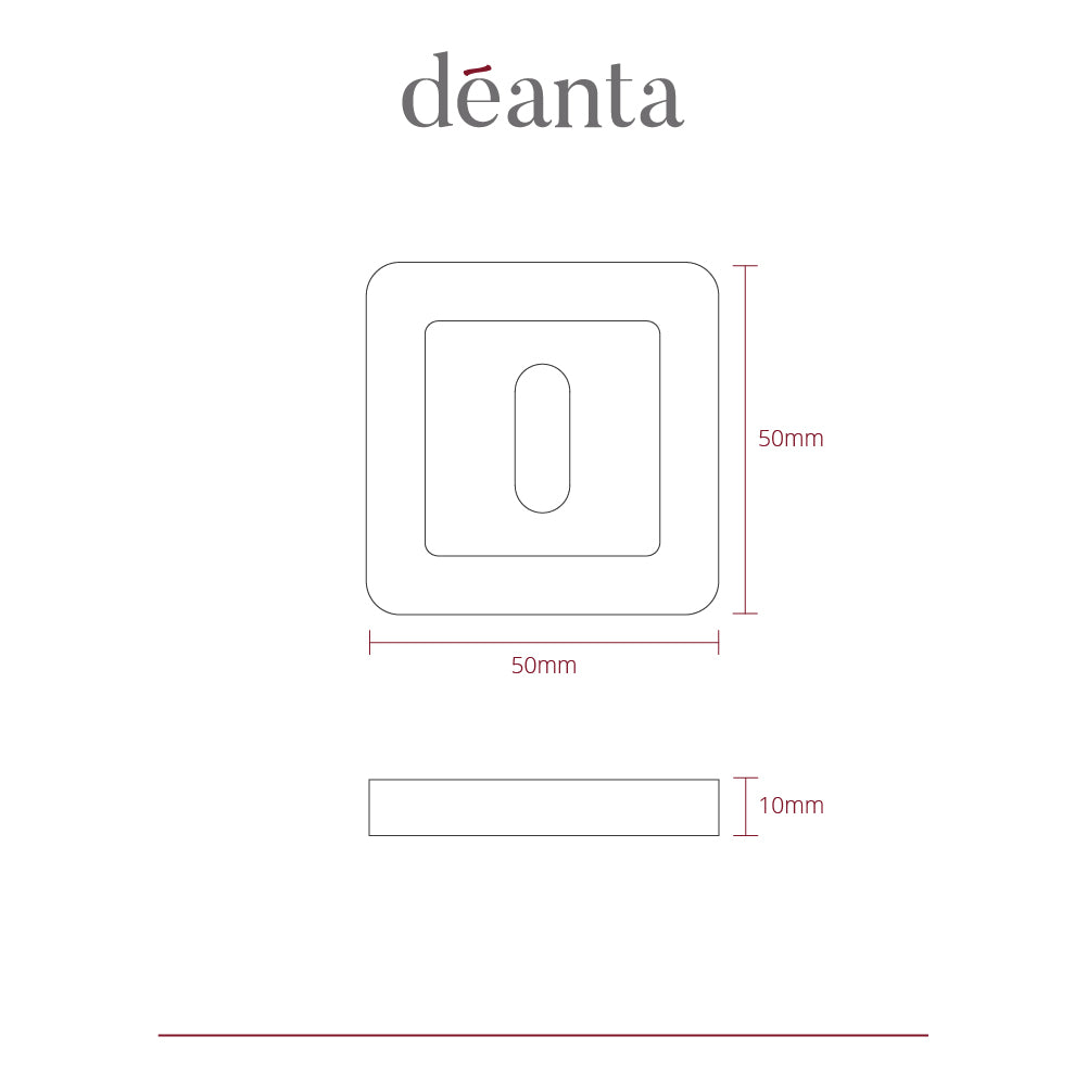 Square Escutcheon – Pair Matt Black Finish