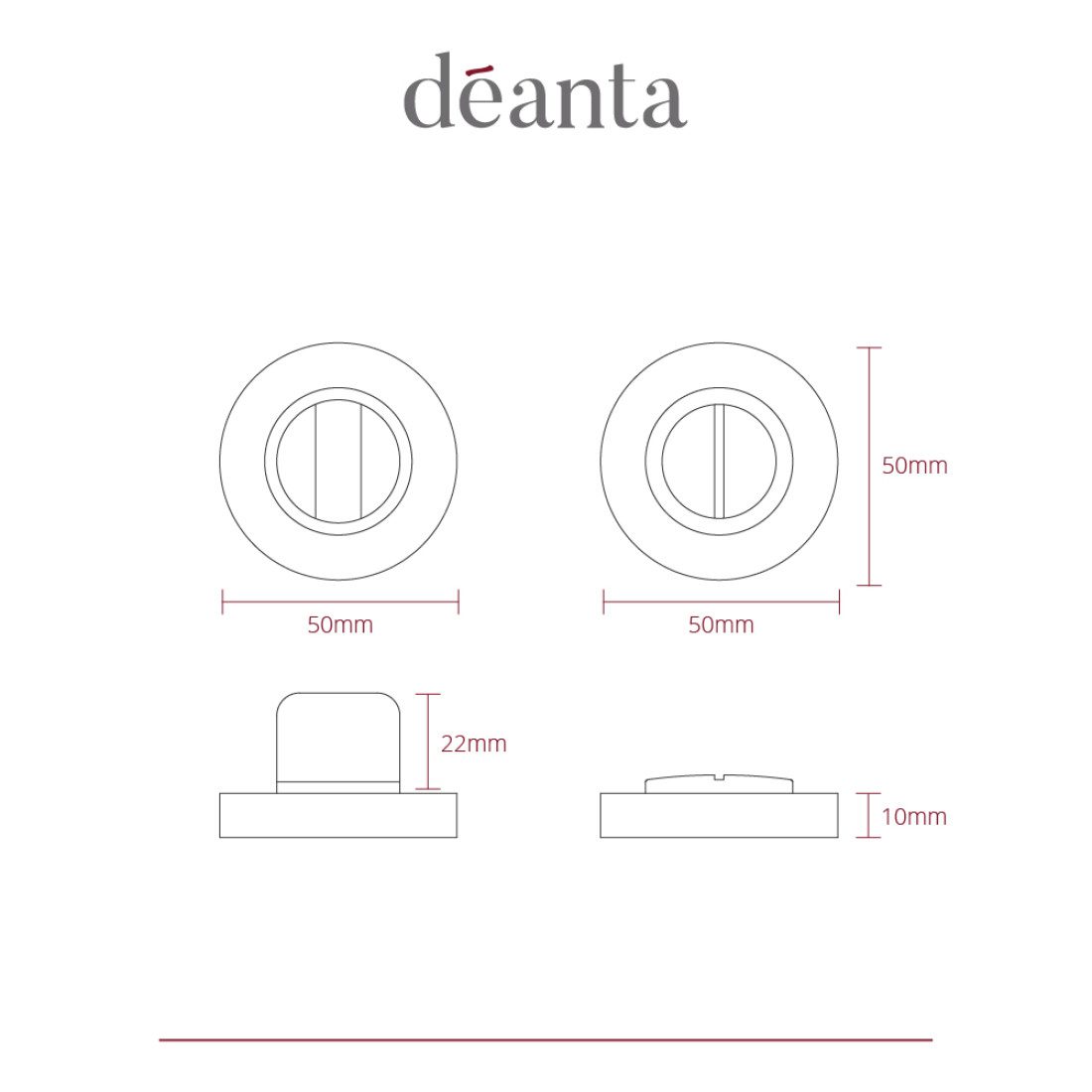 Thumb-Turn Lock – Round Matt Antique Brass
