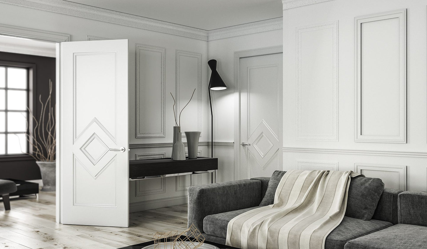 Ascot White Primed Interior Door