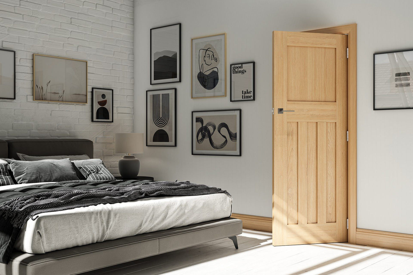 Cambridge Unfinished Oak Interior Door