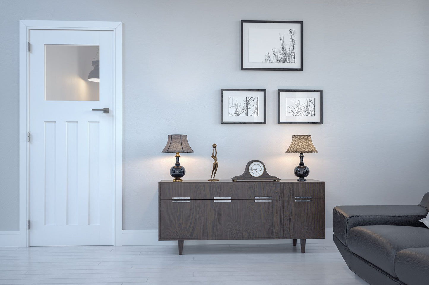 Cambridge White Primed Glazed Interior Door