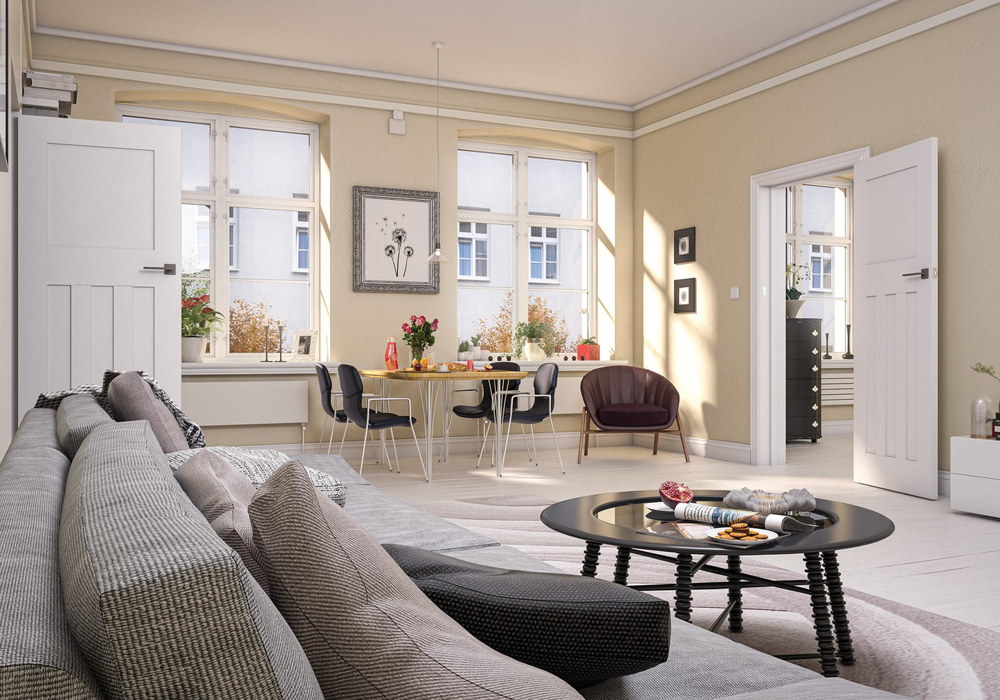 Cambridge White Primed Fire Door