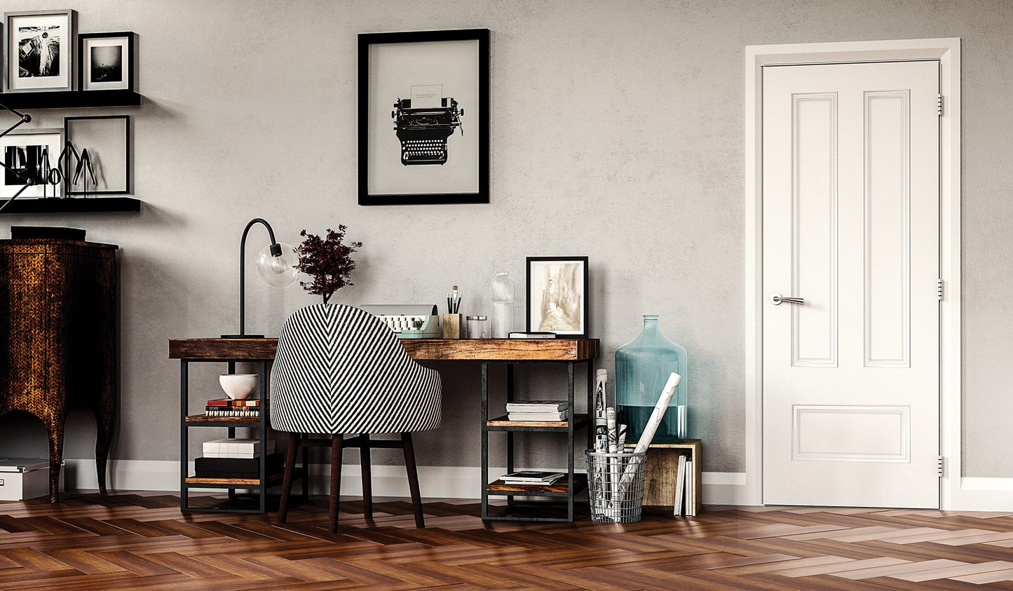 Canterbury White Primed Fire Door