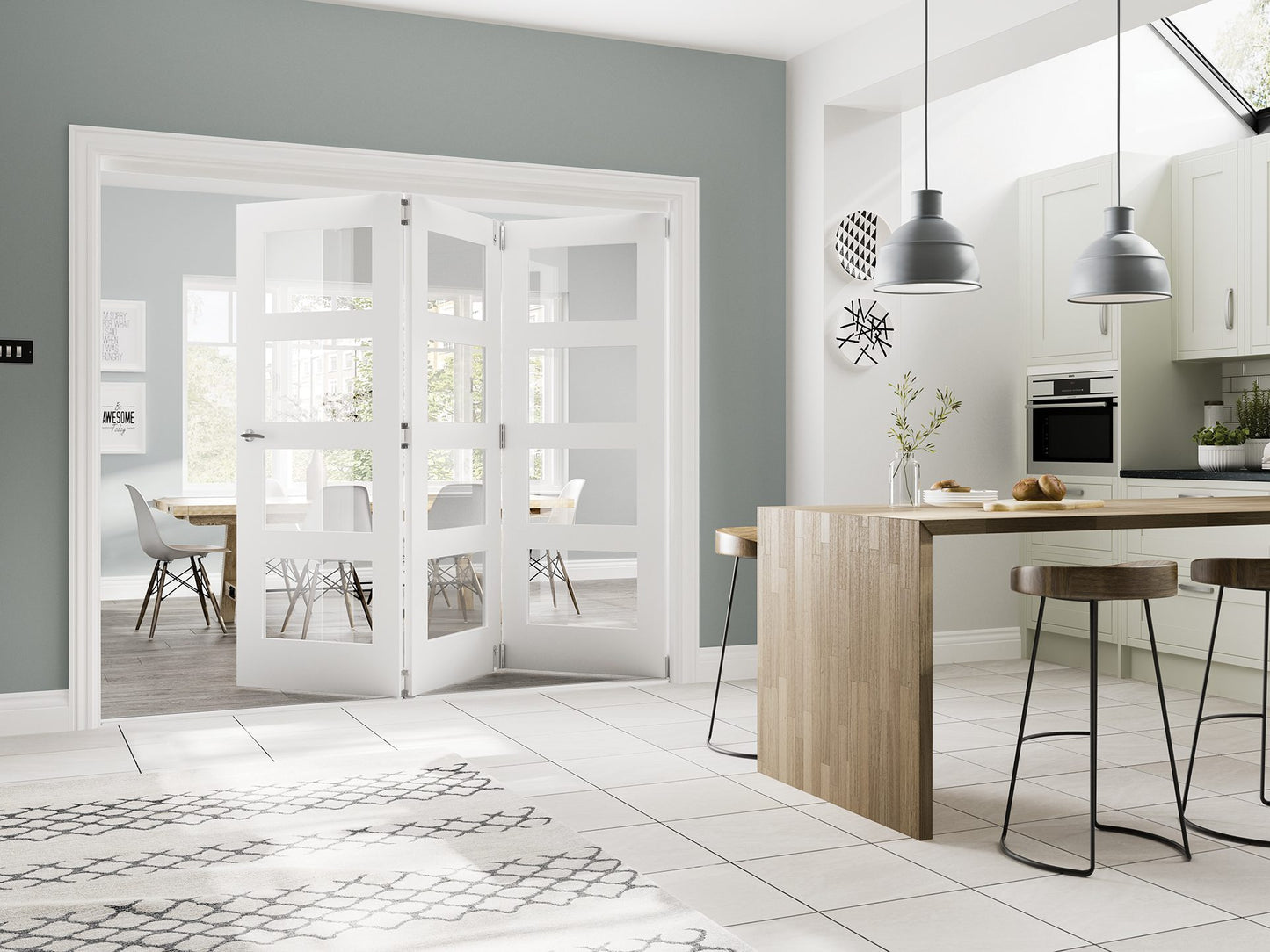 Coventry White Primed Glazed Interior Door