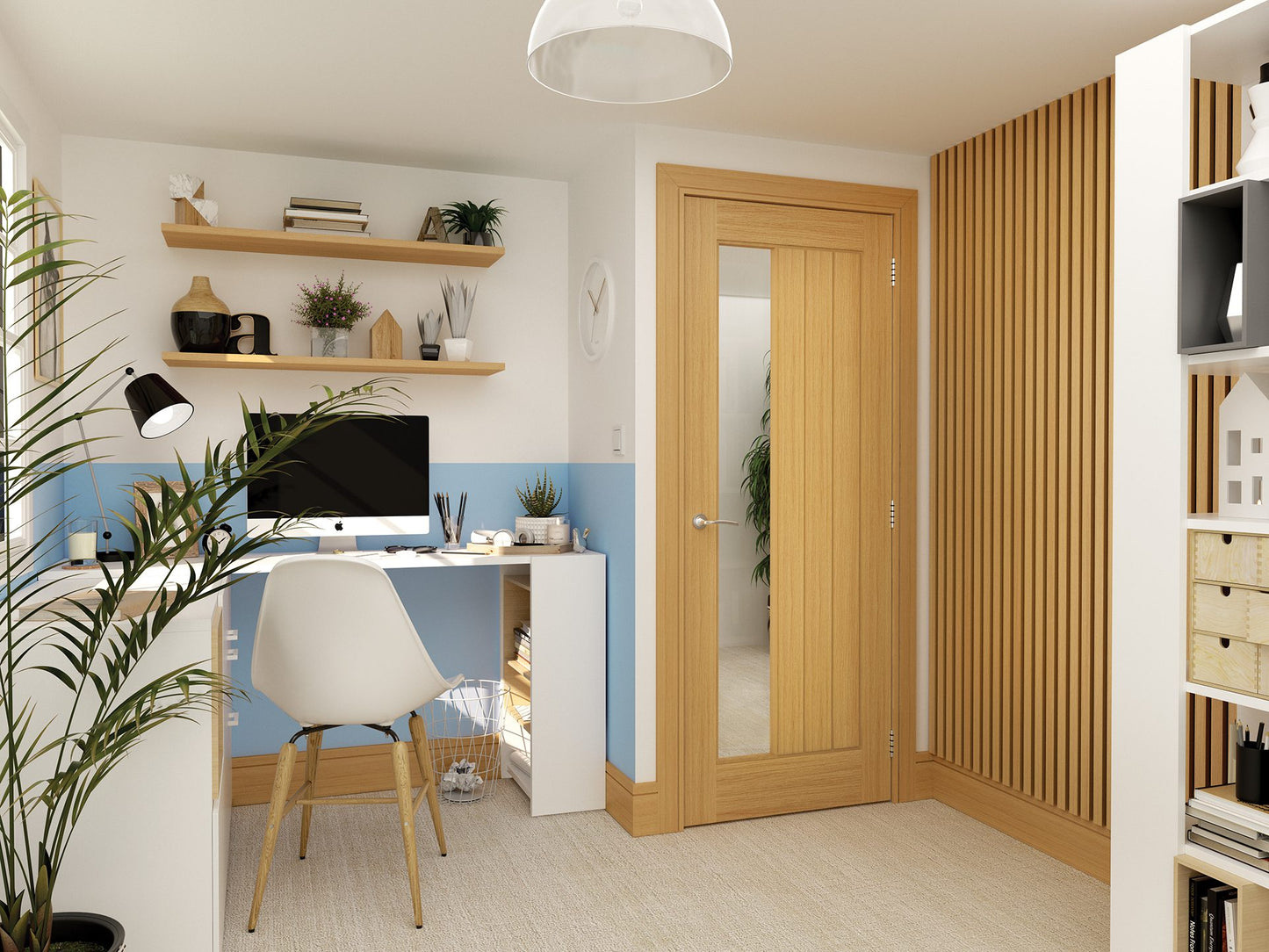 Ely Prefinished Oak 1SL Glazed Interior Door