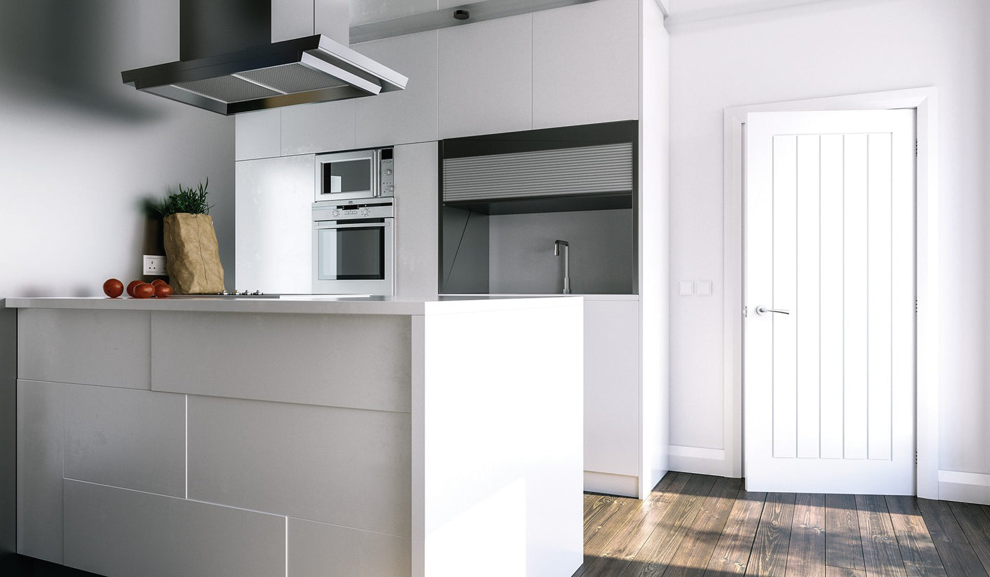 Ely White Primed Fire Door