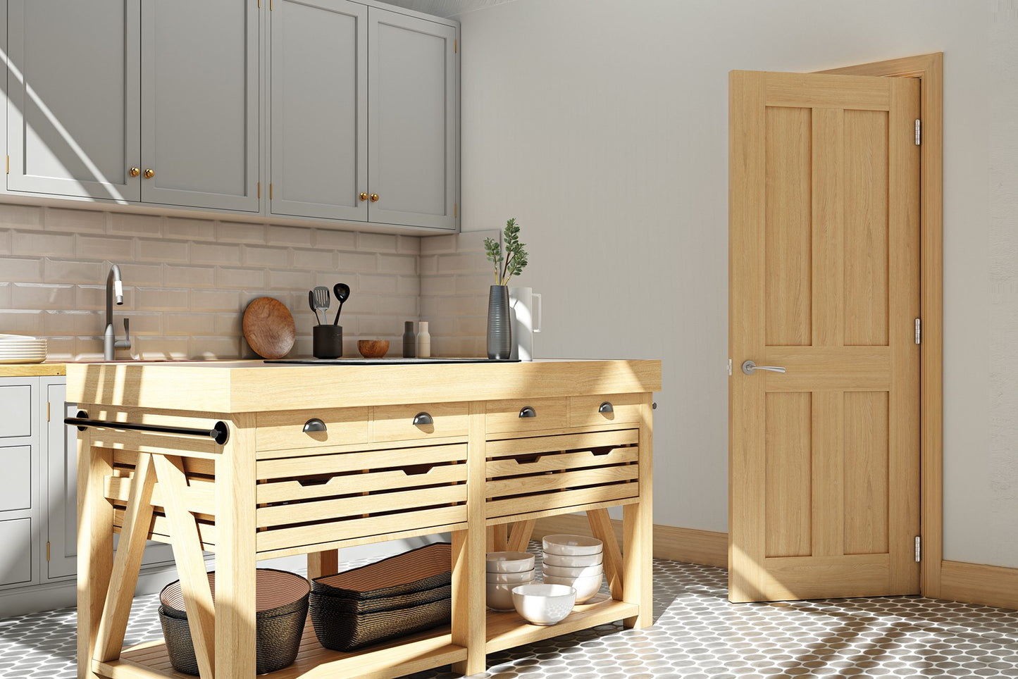 Eton Unfinished Oak Interior Door