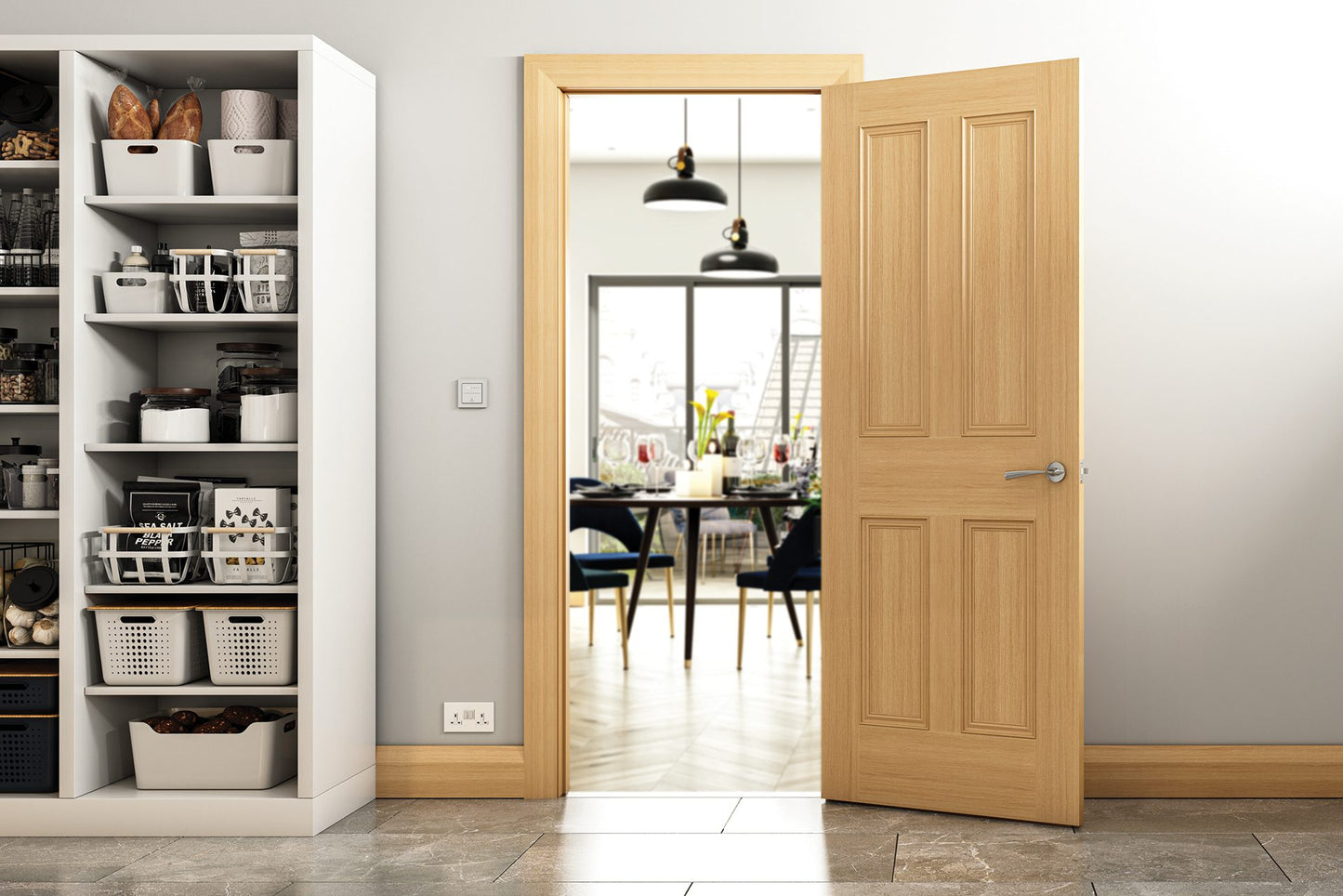 Kingston Unfinished Oak Interior Door