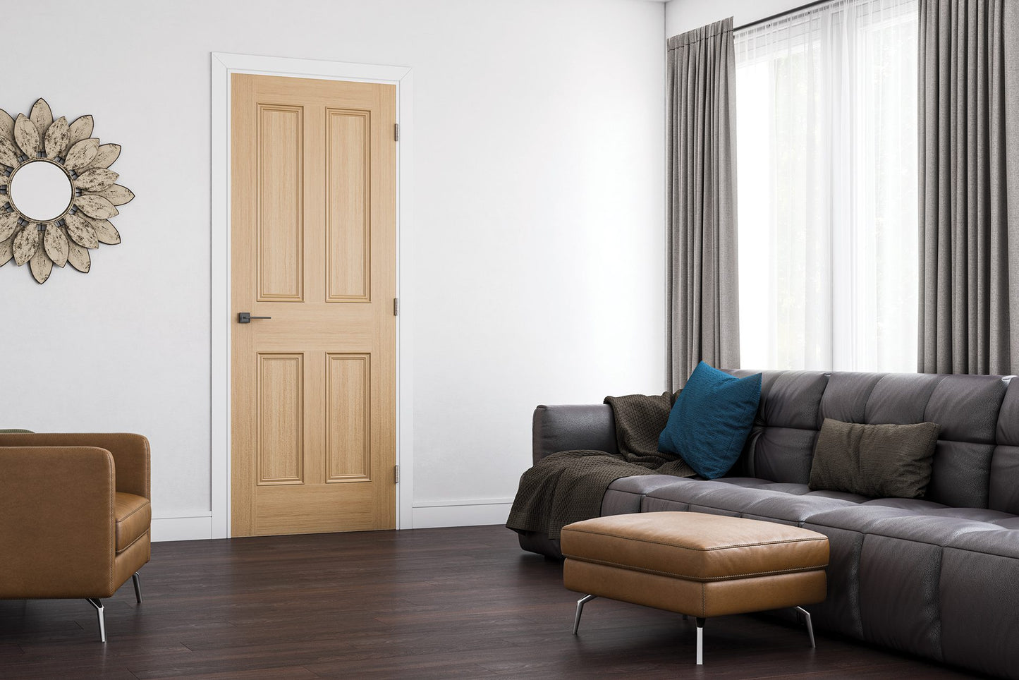 Kingston Unfinished Oak Interior Door