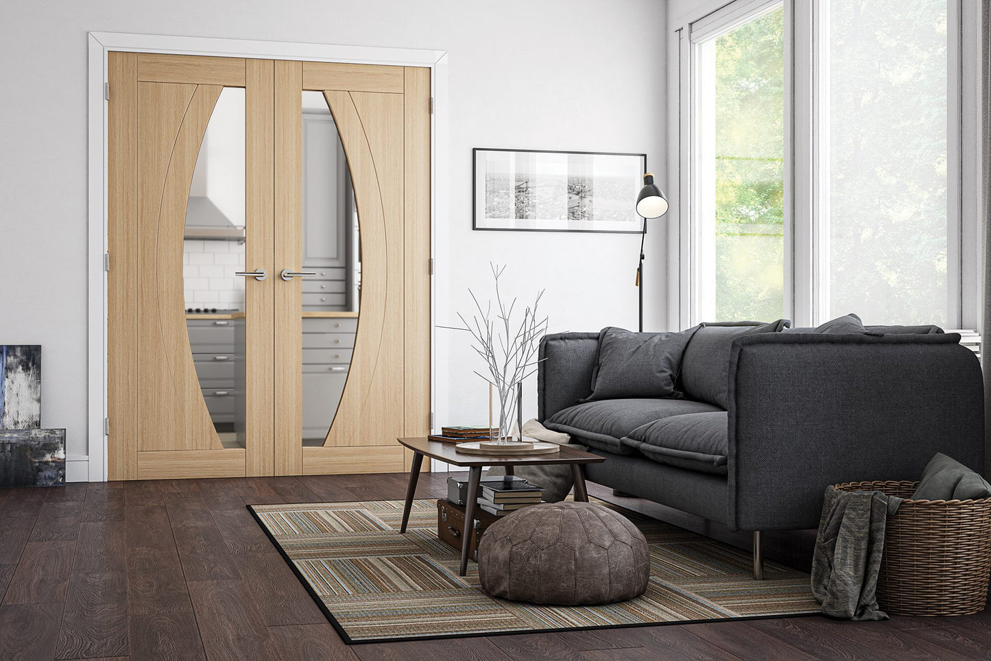 Ravello Prefinished Oak Glazed Interior Door