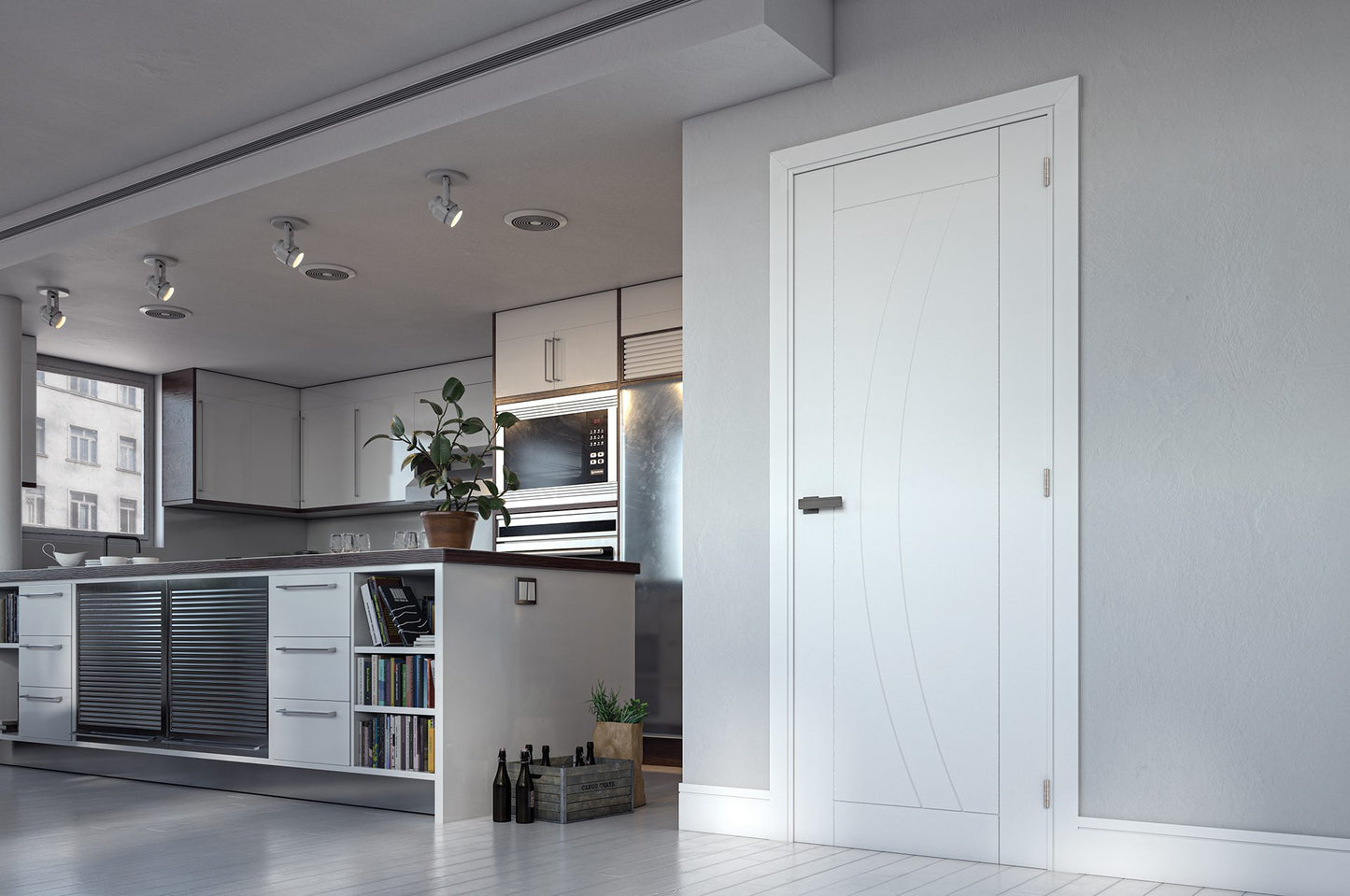 Ravello White Primed Interior Door