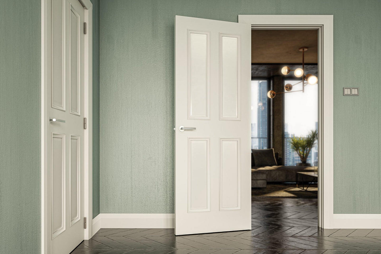 Rochester White Primed Interior Door