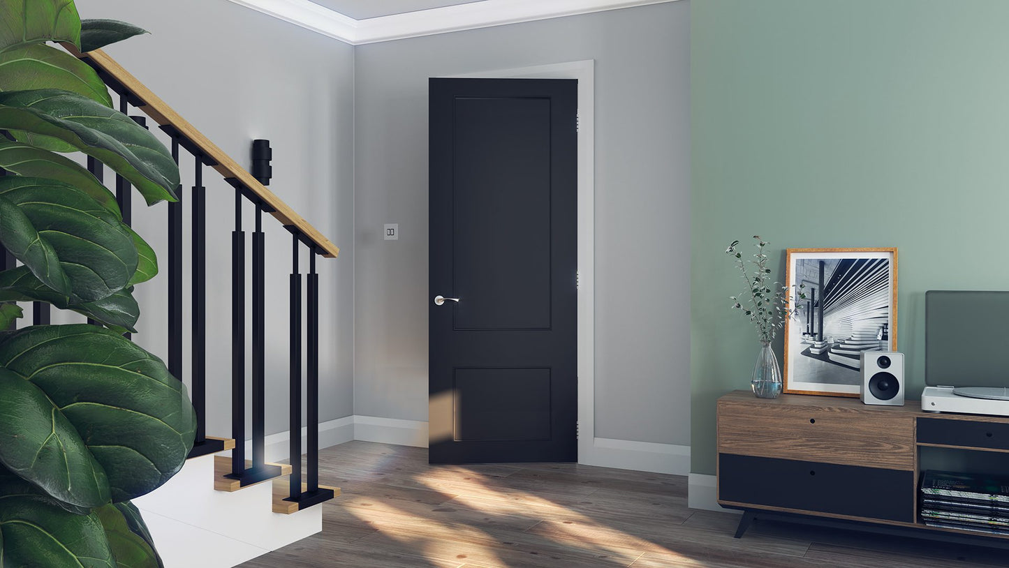 Sandringham Black Prefinished Interior Fire Door