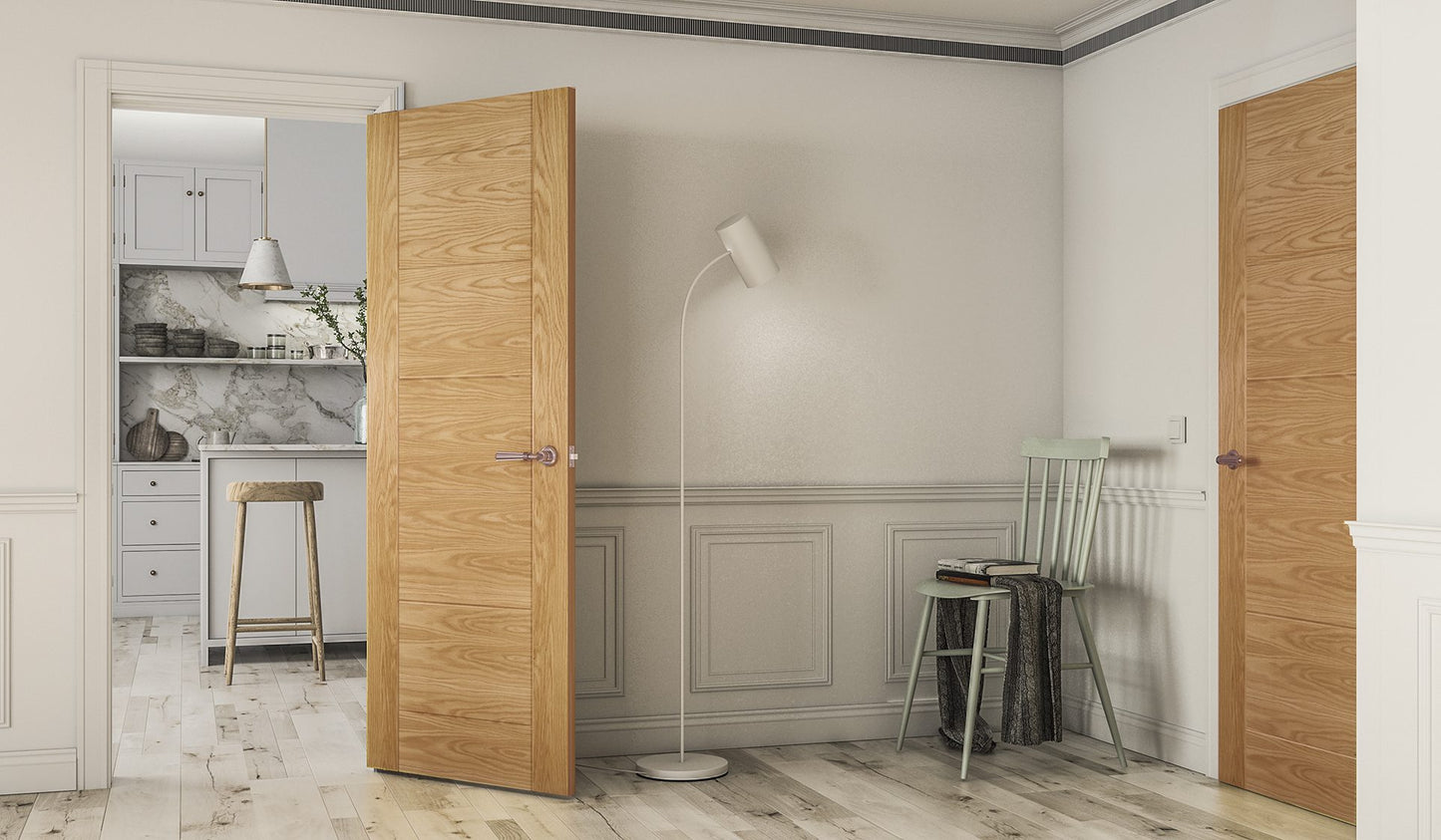 Seville Prefinished Oak Fire Door