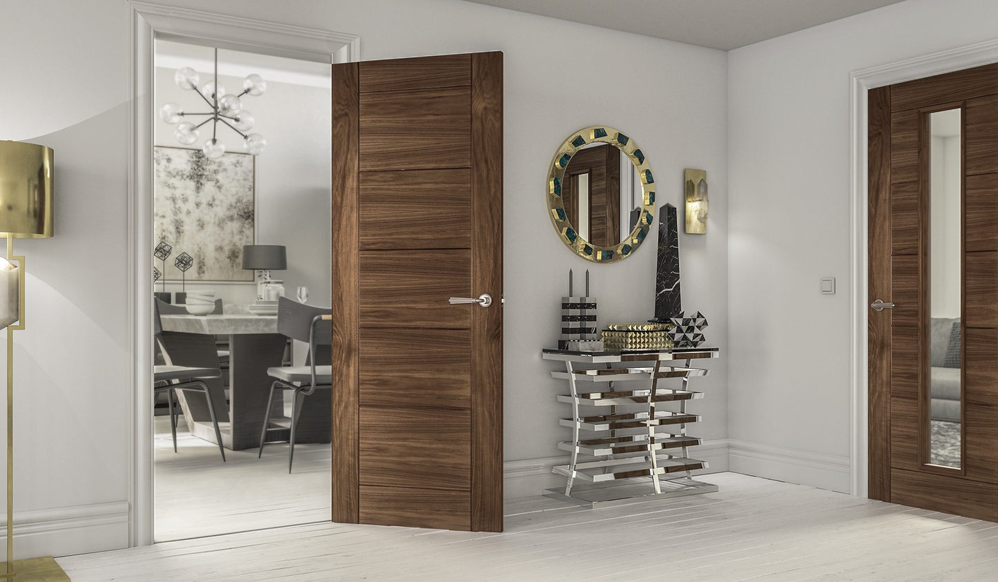 Seville Prefinished Walnut Fire Door