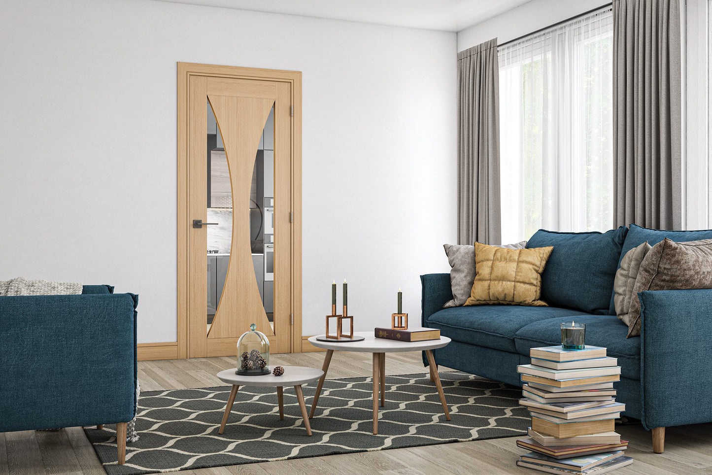 Sorrento Prefinished Oak Glazed Interior Door