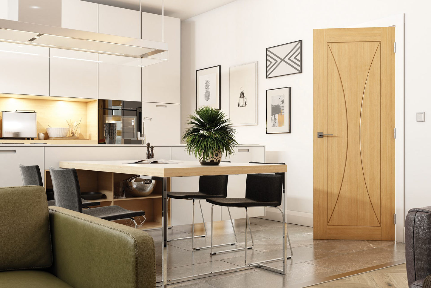 Sorrento Prefinished Oak Fire Door