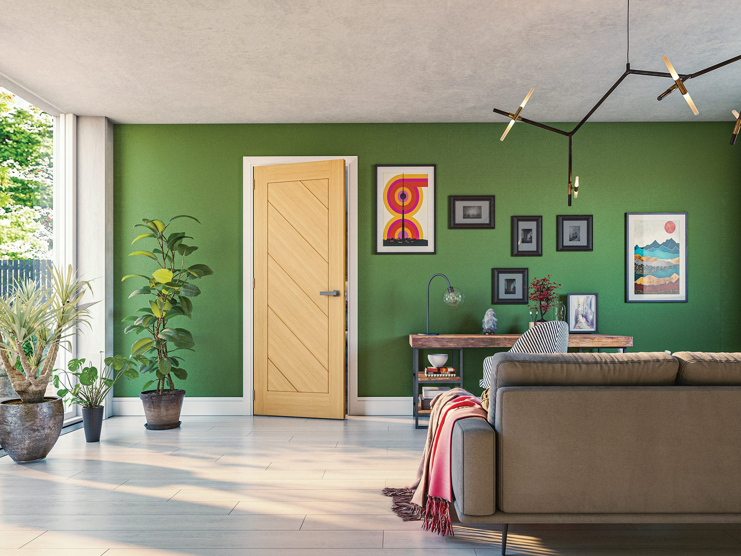 Torino Prefinished Oak Interior Door