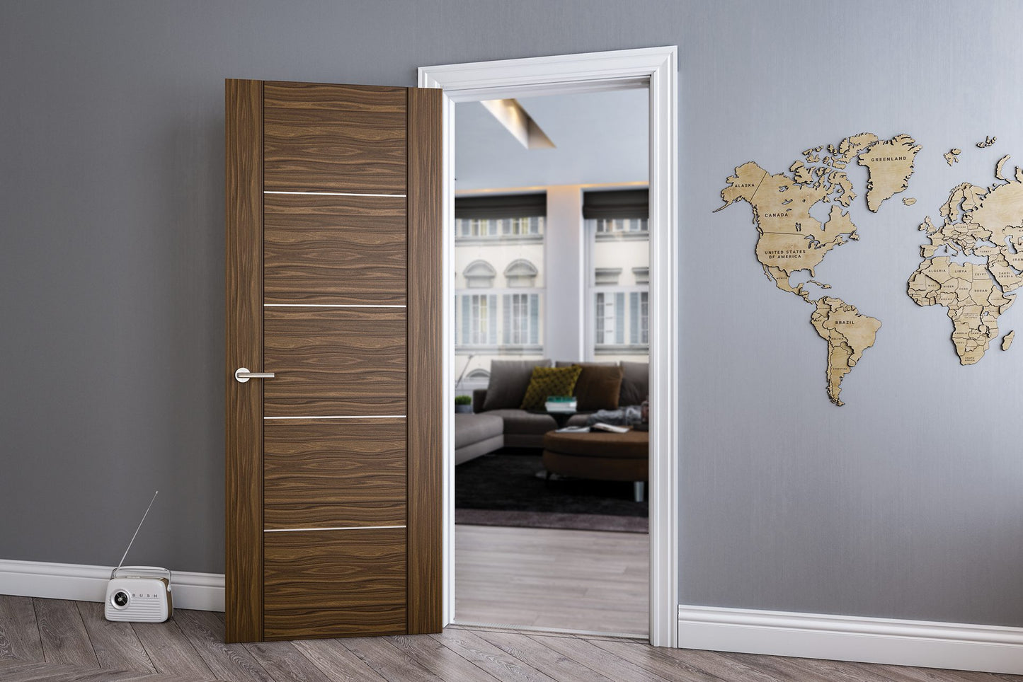 Valencia Prefinished Walnut Interior Door