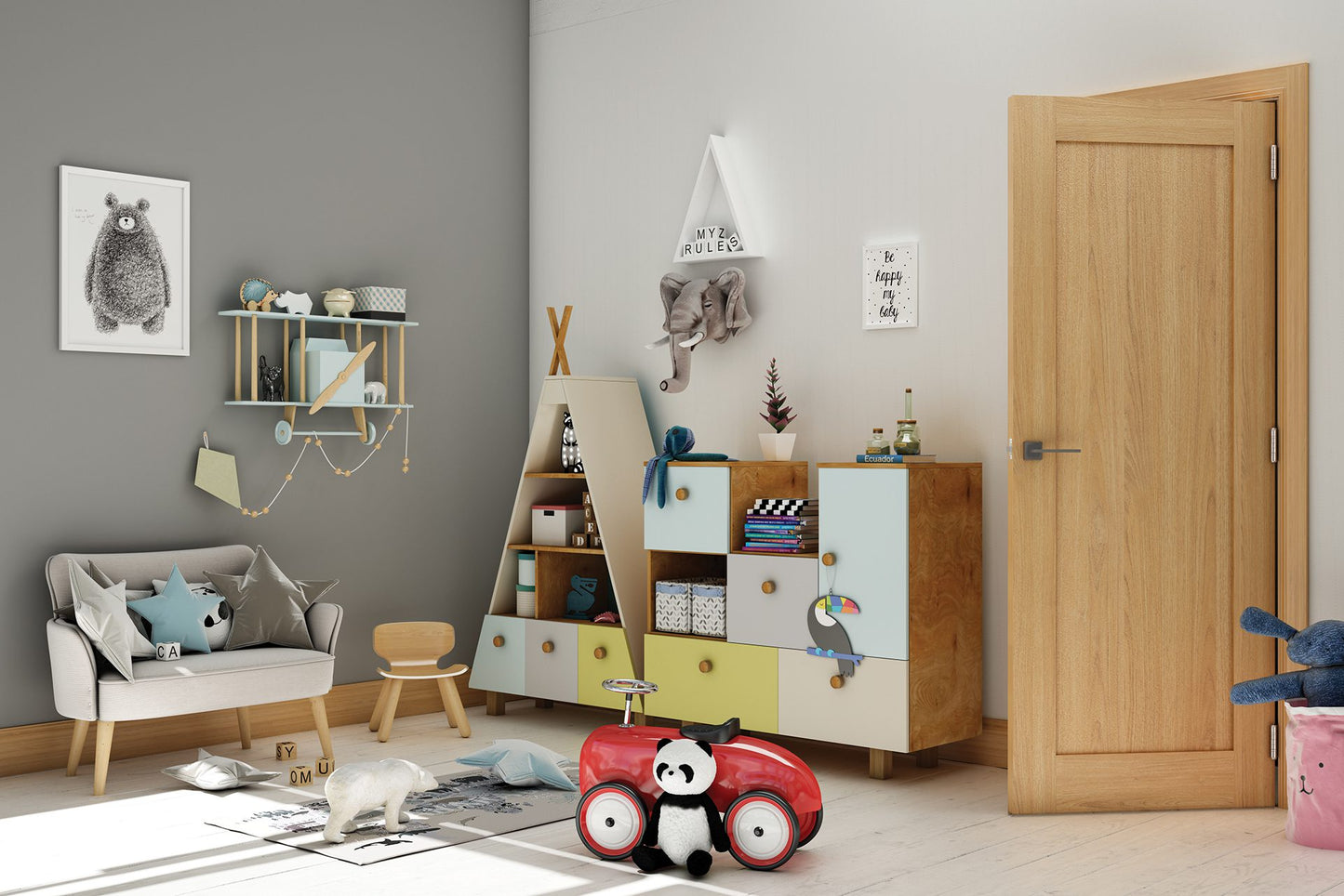 Walden Unfinished Oak Fire Door