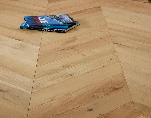ALNWICK Chevron Unfinished Flooring