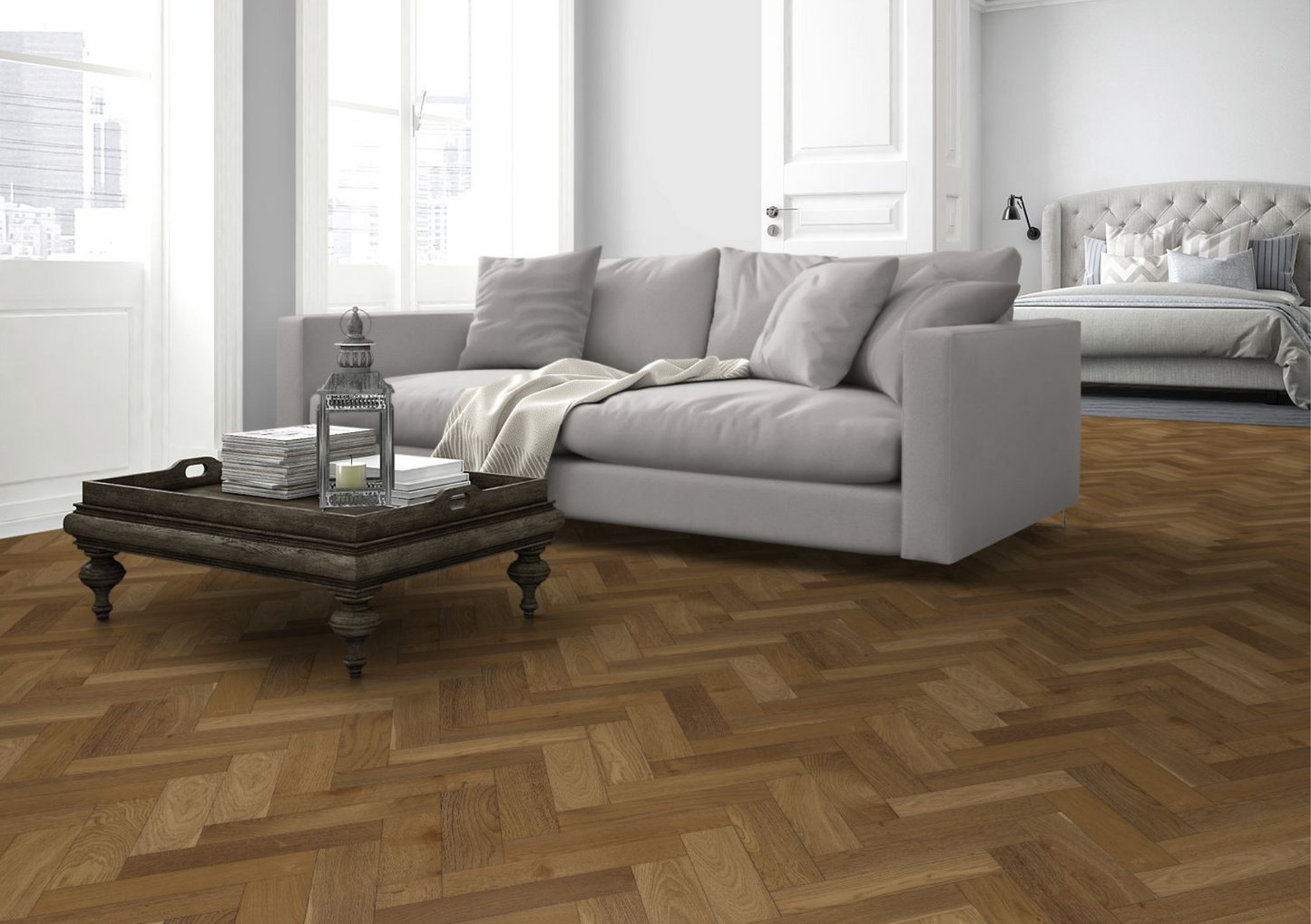 Harvest Oak Herringbone