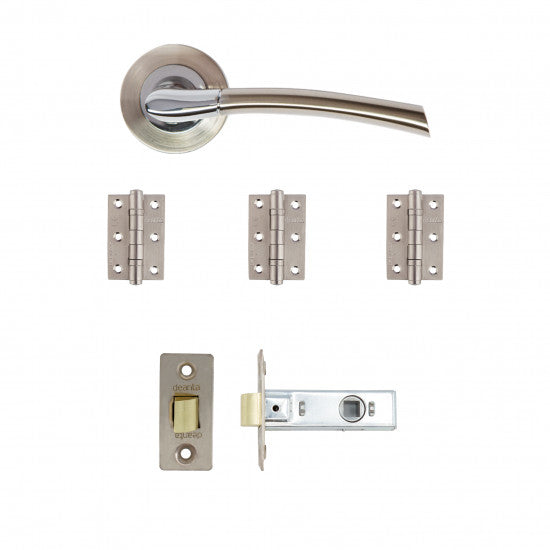 Hera Latch Kit Satin Nickel Chrome Finish