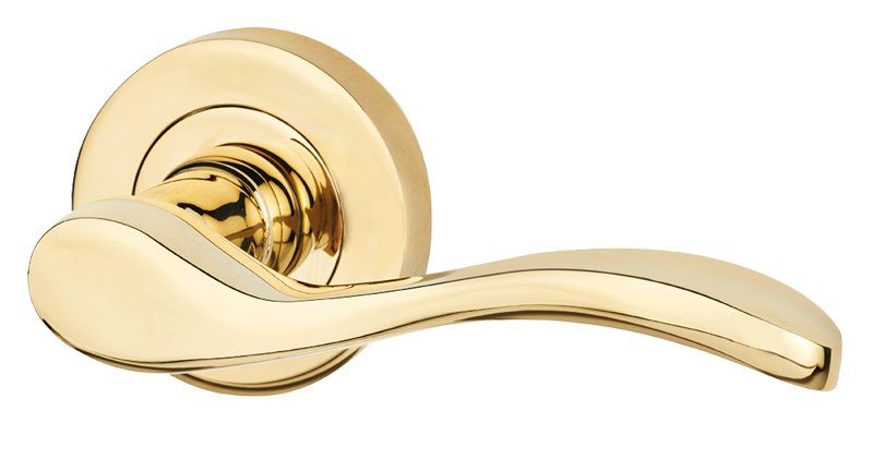 Ironmongery Ariel Polished Brass Tone Handle Hardware Pack.png