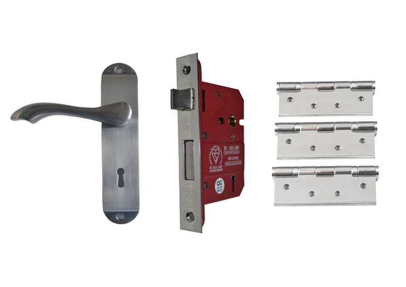 Ironmongery External Satin Chrome Tone Handle Set.png
