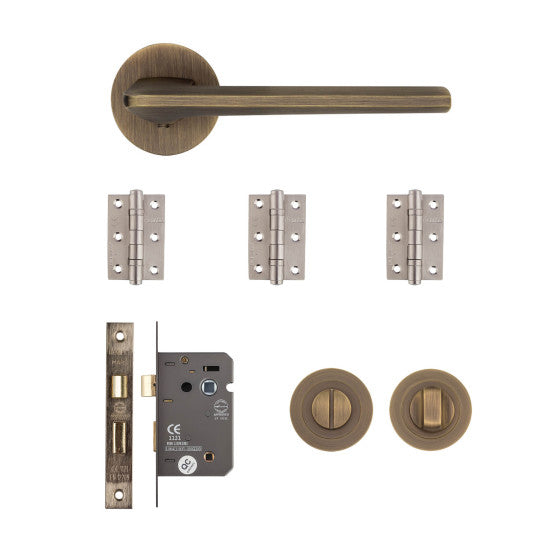 Ithaca Bathroom Kit Matt Antique Brass