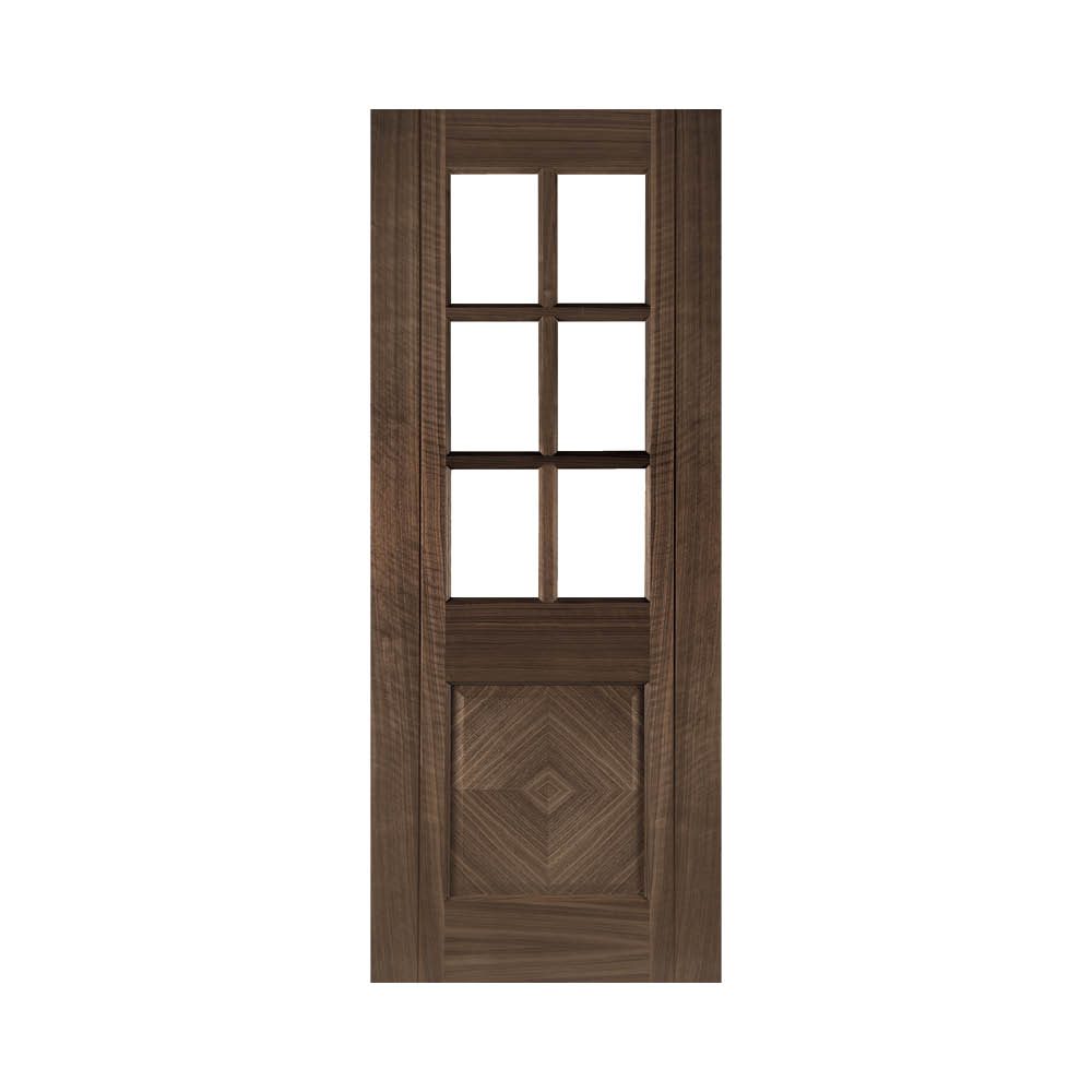Kensington Prefinished Walnut Glazed Interior Door