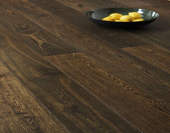 EARTH. Brushed Dark Stained/ UV Oiled Flooring