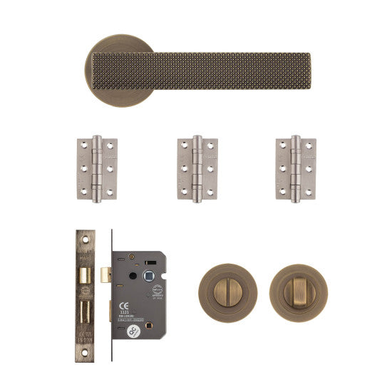 Olympia Bathroom Kit Matt Antique Brass
