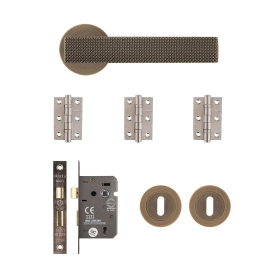 Olympia Mortice Kit Matt Antique Brass