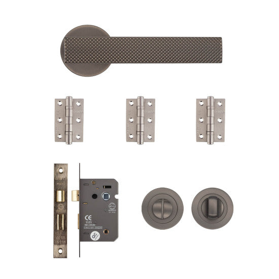 Olympia Bathroom Kit Matt Satin Black Nickel